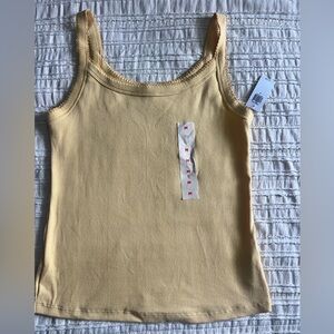 Old Navy Yellow Ribbed Tank Top BNWT size Medium
